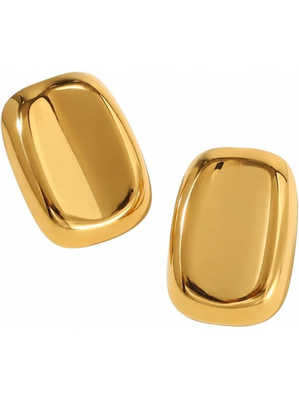 Forme Earrings | Chunky 18k Gold Statement Earrings for Women – Gold Rounded